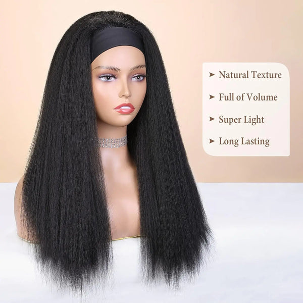Kinky Straight Headband Synthetic Wig