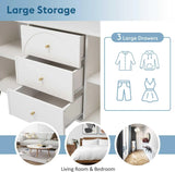 2 Doors and 3 Drawers Sideboard Cabinet for Living Room