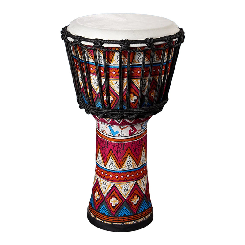 Goatskin 8inch Hand Drum with Vibrant Art Patterns