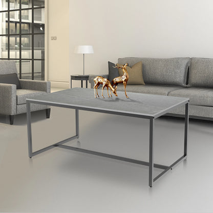 Marble and metal frame coffee table