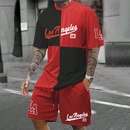Loose digital print quick drying men's set