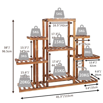 Garden display ladder pot holder