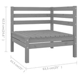 5-Piece Solid Pinewood Garden Lounge Set