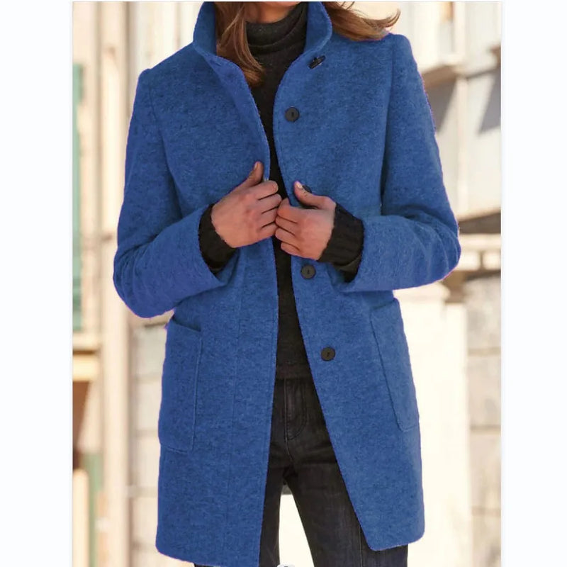 Fashion Stand Collar Long Sleeve Jackets