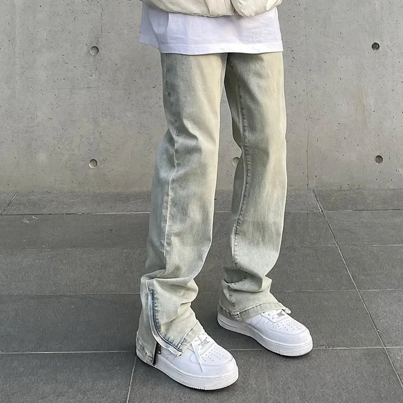 Vintage Wash Distressed Men's Jeans