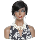 T Part  Lace Front Short Bob Pixie Cut Wig