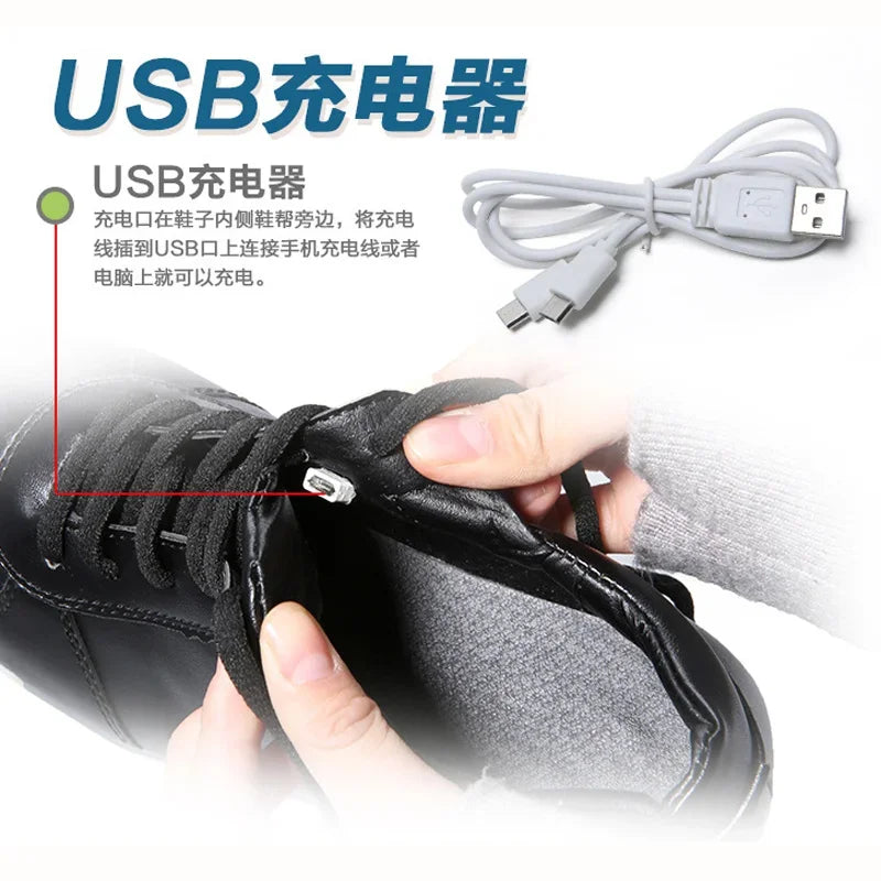 Lighted USB Charger Glowing Sneakers for Kids