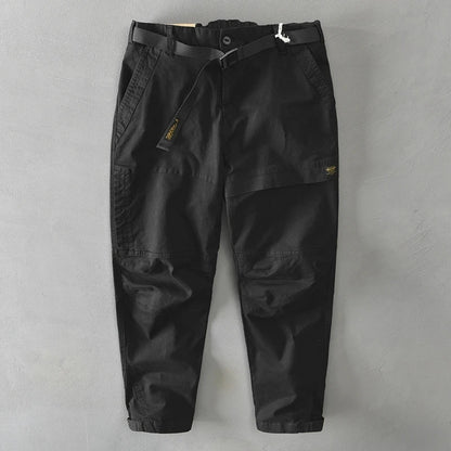 Cotton solid color loose pants