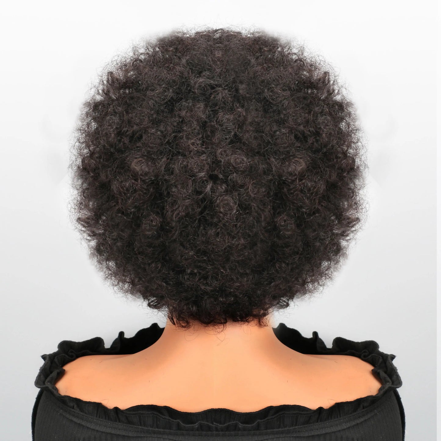 Braided afro puff lace frontal hair wig