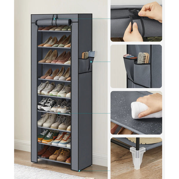 10 Tier Shoe Rack Cabinet