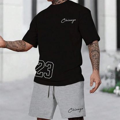 Loose digital print quick drying men's set