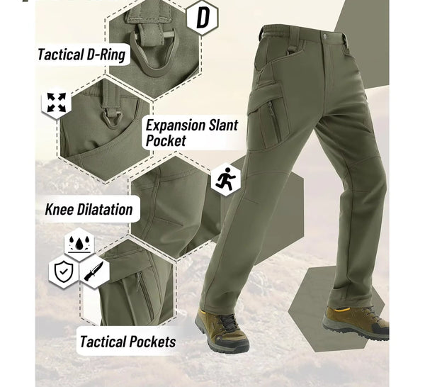 Winter Softshell Thermal Hiking Pants