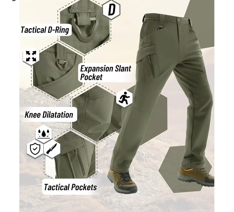 Winter Softshell Thermal Hiking Pants