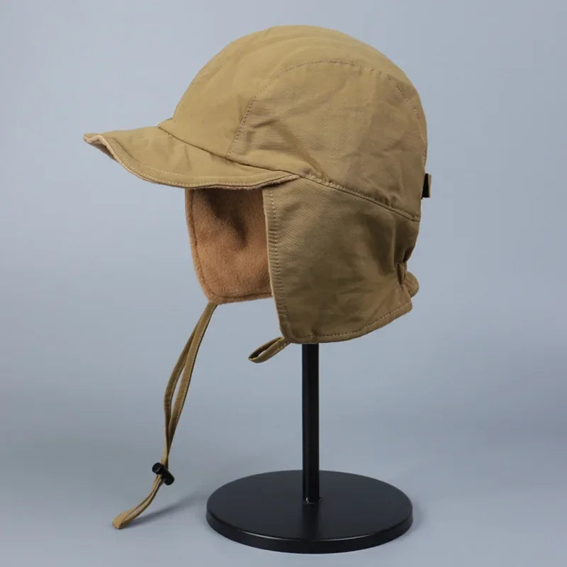 Warm Ear Protection Windproof Velvet Pilot Hat