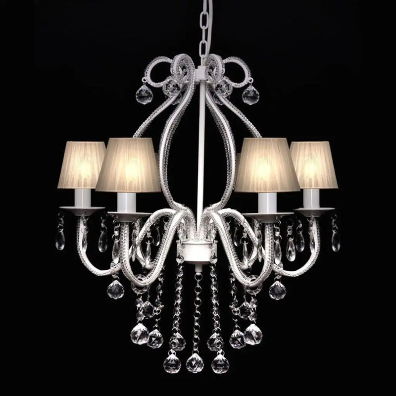 Elegant White Chandelier with 2300 Crystals
