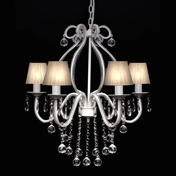 Elegant White Chandelier with 2300 Crystals