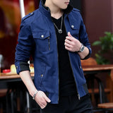 Fashion Stand Collar Cargo Jacket Coat