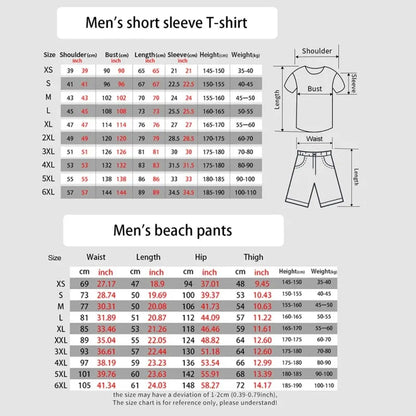 Loose digital print quick drying men's set
