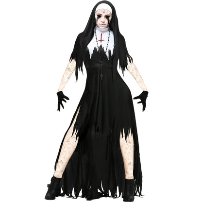 Vampire Print Long Halloween Costume
