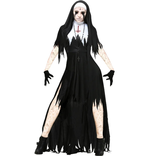 Vampire Print Long Halloween Costume