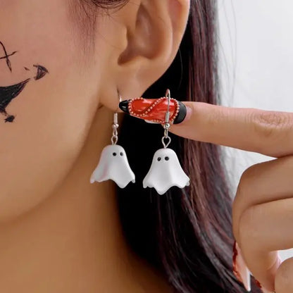 Gothic Vampire Bat Halloween Pendant Earring