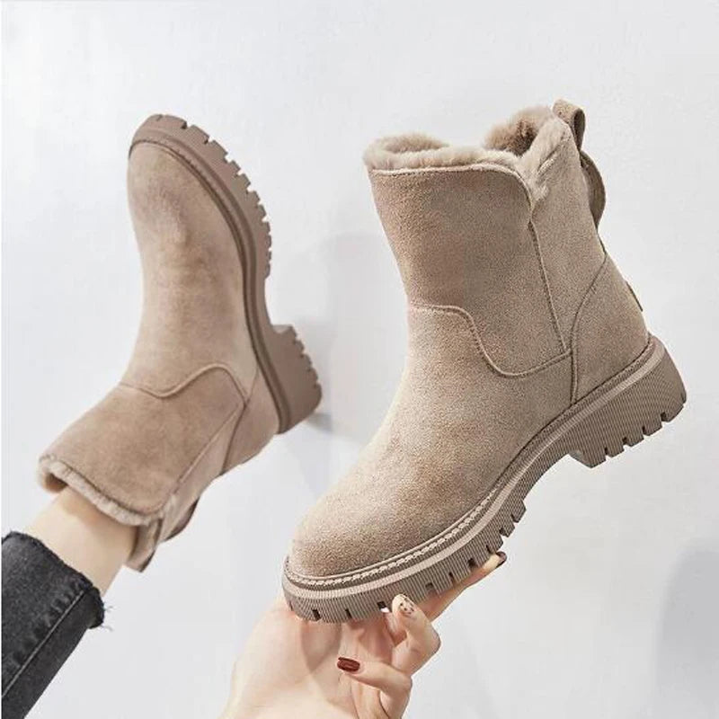 Women's winter fleece warm snow boot