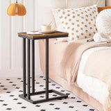 Tall Slim C Shaped Side Table