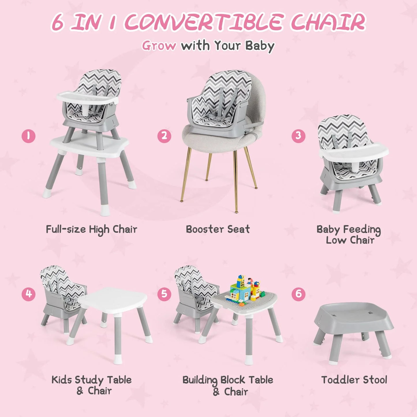 Convertible infant feeding chair