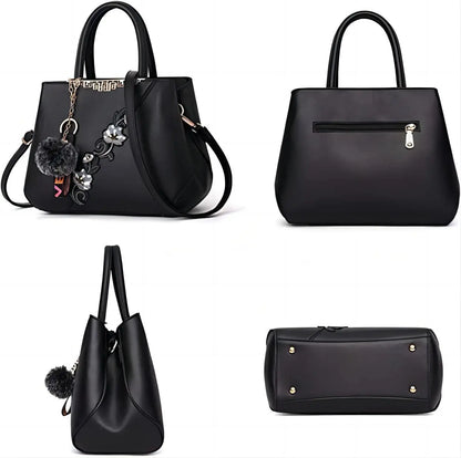 Elegant embroidery shoulder handbag