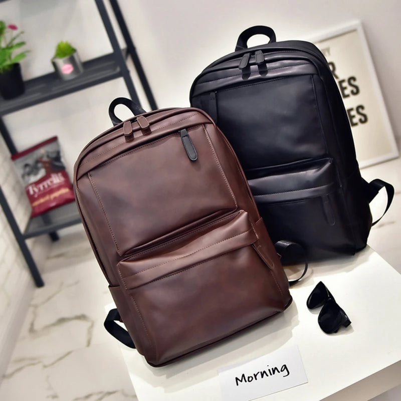 PU Leather Large Capacity Backpack
