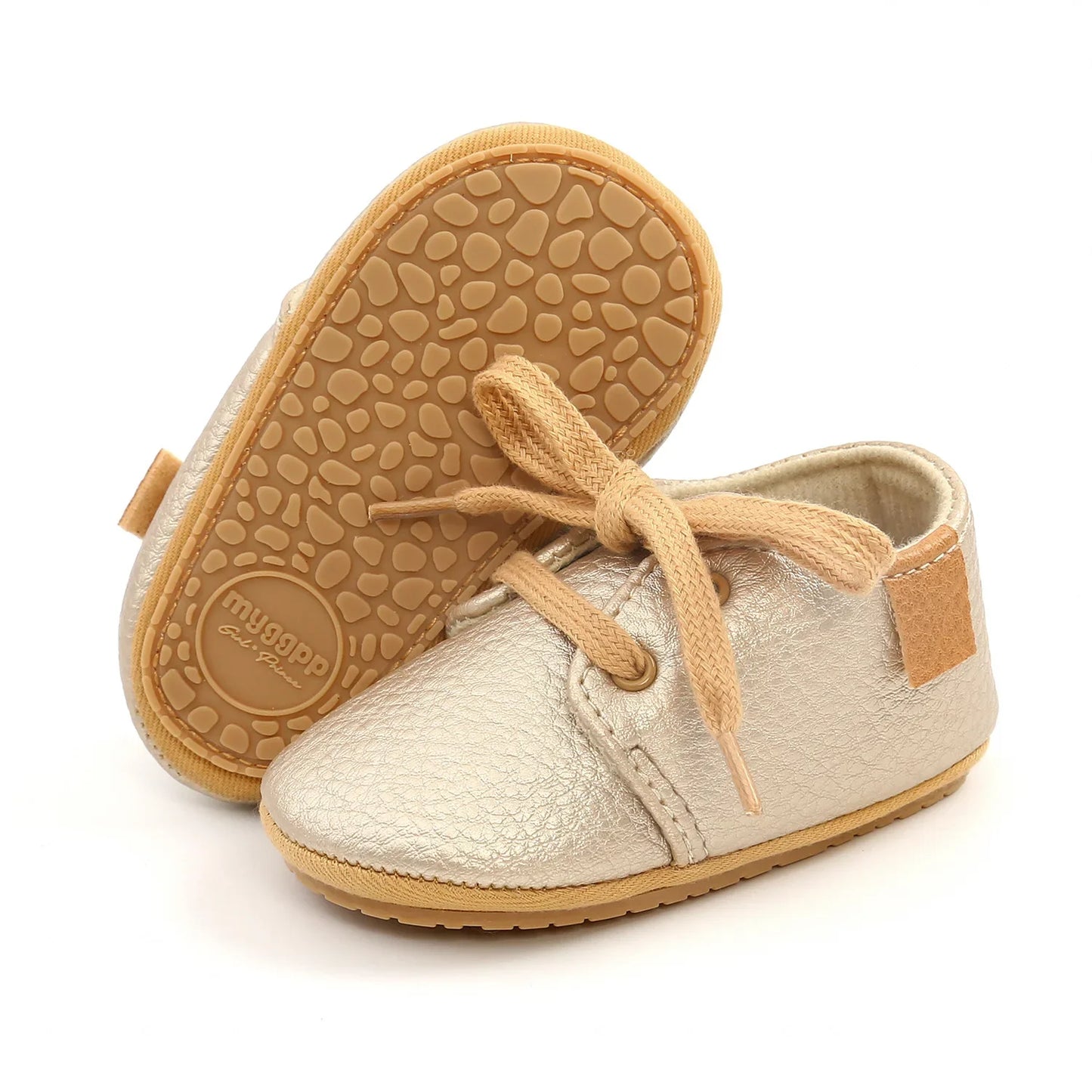 Solid leather non-slip sole baby shoes