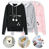 Cute Cat and Dog Printed Hooded Sweater