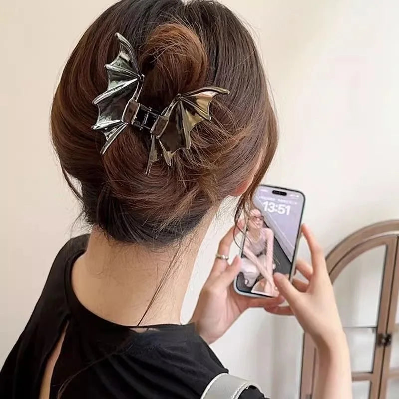 Halloween Party Cool Bat Metal Hairpin