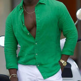 Fashion Loose Buttoned Turn-down Collar Shirt