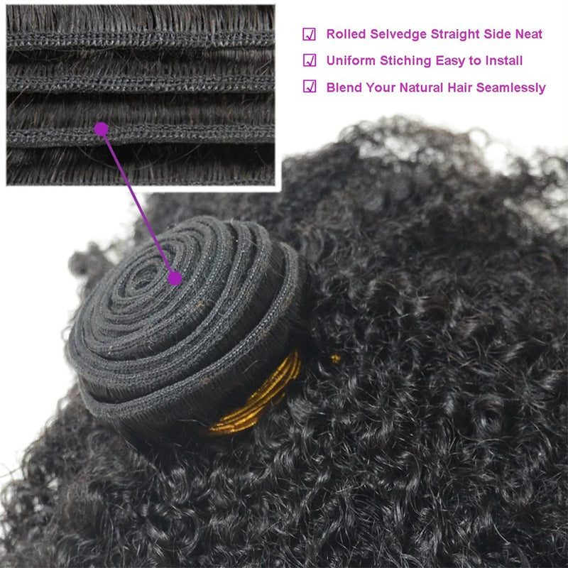 Brazilian Afro Kinky Curly Human Hair Bundles