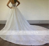 Women's Sleeveless Mermaid Lace Wedding Dress