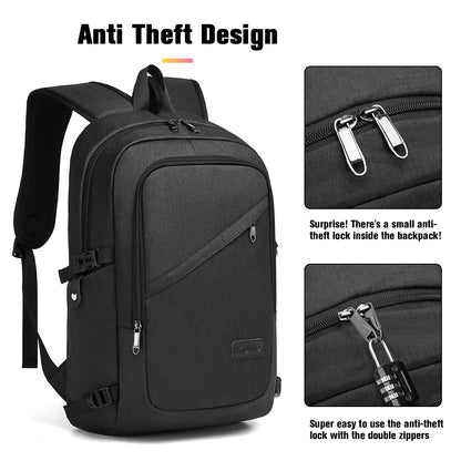 Anti-theft usb-charged laptop backpack