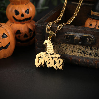 Halloween Double Layer Nameplate Necklace