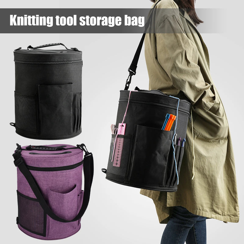 Durable Canvas Knitted Yarn Bag f