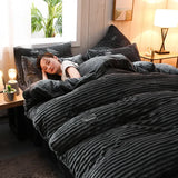 Coral Fleece Winter Warm Bedding Set