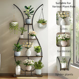 Vase Shape Tall Planter Display Rack