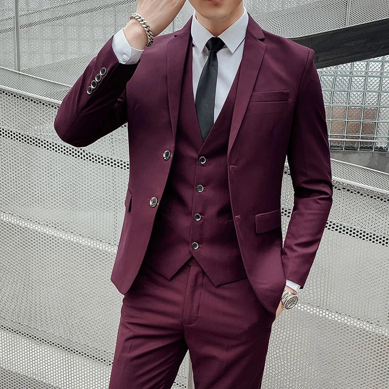 Men's gentleman fashion slim suit