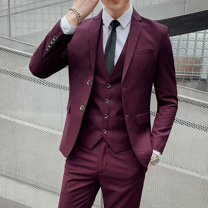 Men's gentleman fashion slim suit
