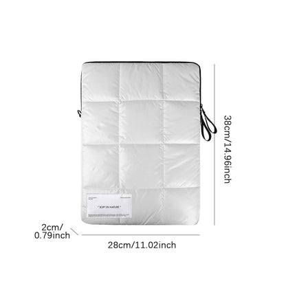 Down padded laptop sleeve bag