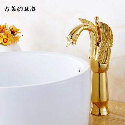 Single lever stream spout hot cold water mixer