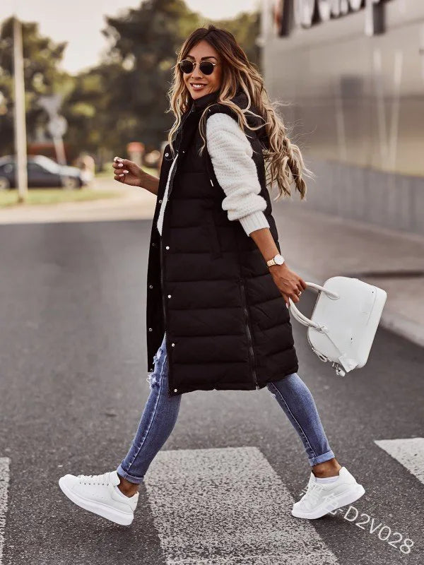 Loose Single-Breasted Cardigan Parkas Winter Vest Coat