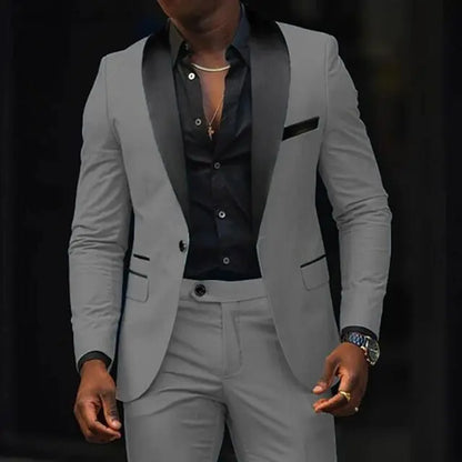 Casual 2 piece men's wedding suits