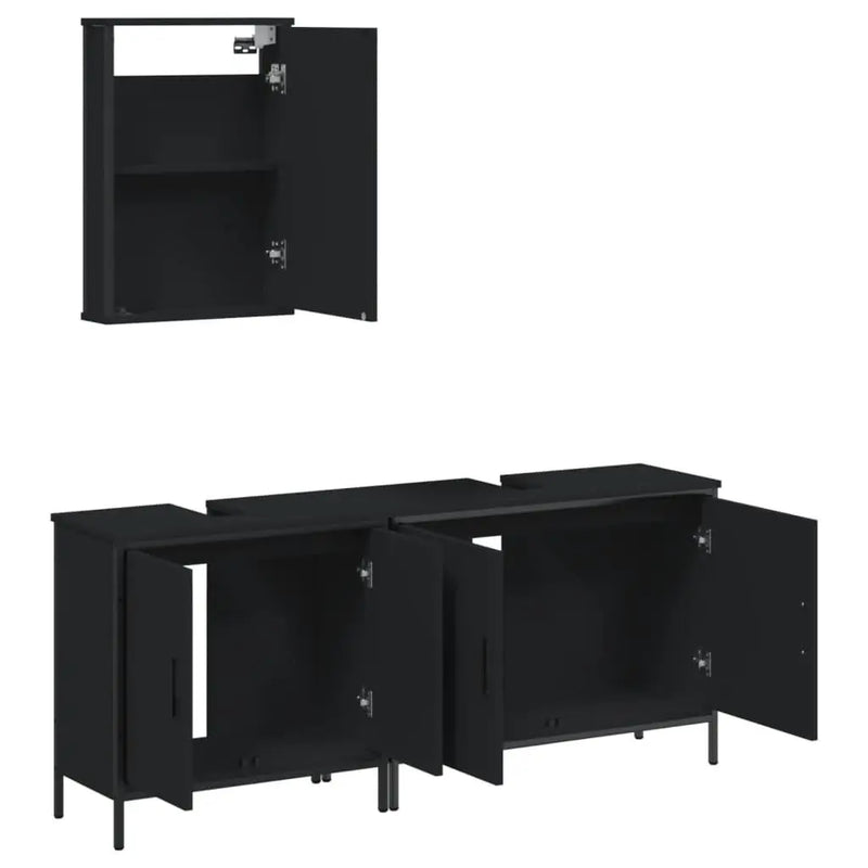 3-Piece Engineered Wood Bathroom Furniture Set