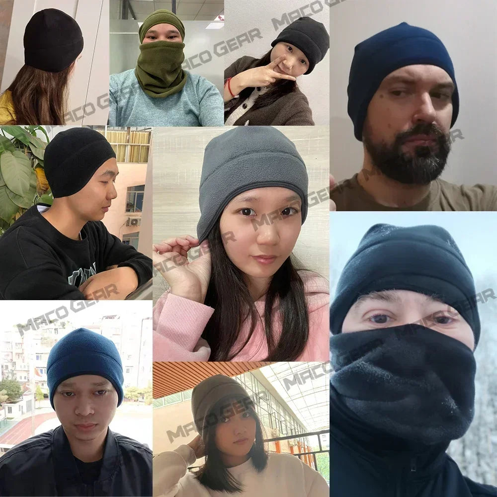 Winter thermal outdoor windproof cap