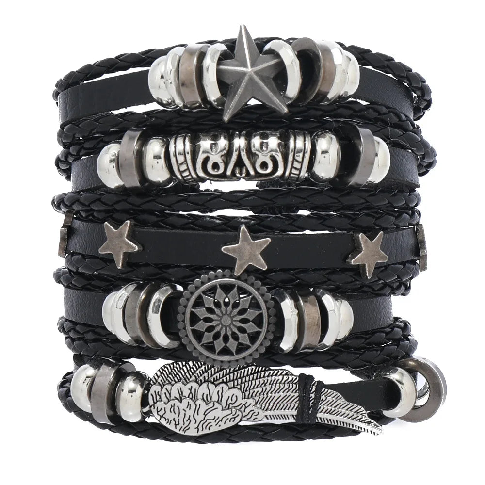 Fashion Multi-layer Beaded Leather Bracelet